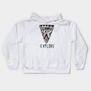 Explore travel the world mindset Kids Hoodie